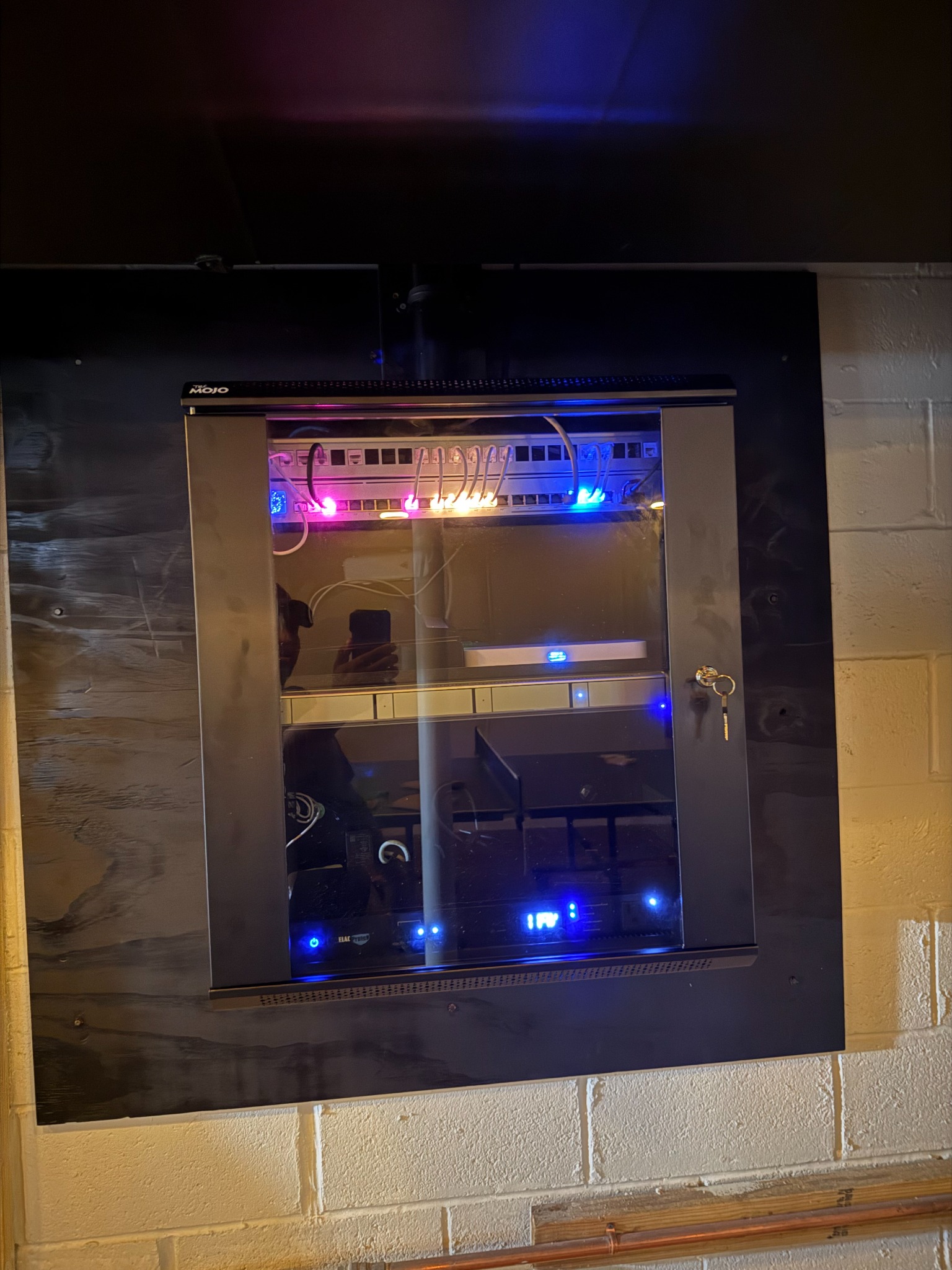 Completed GateTek residential network rack installation in Edison New Jersey
